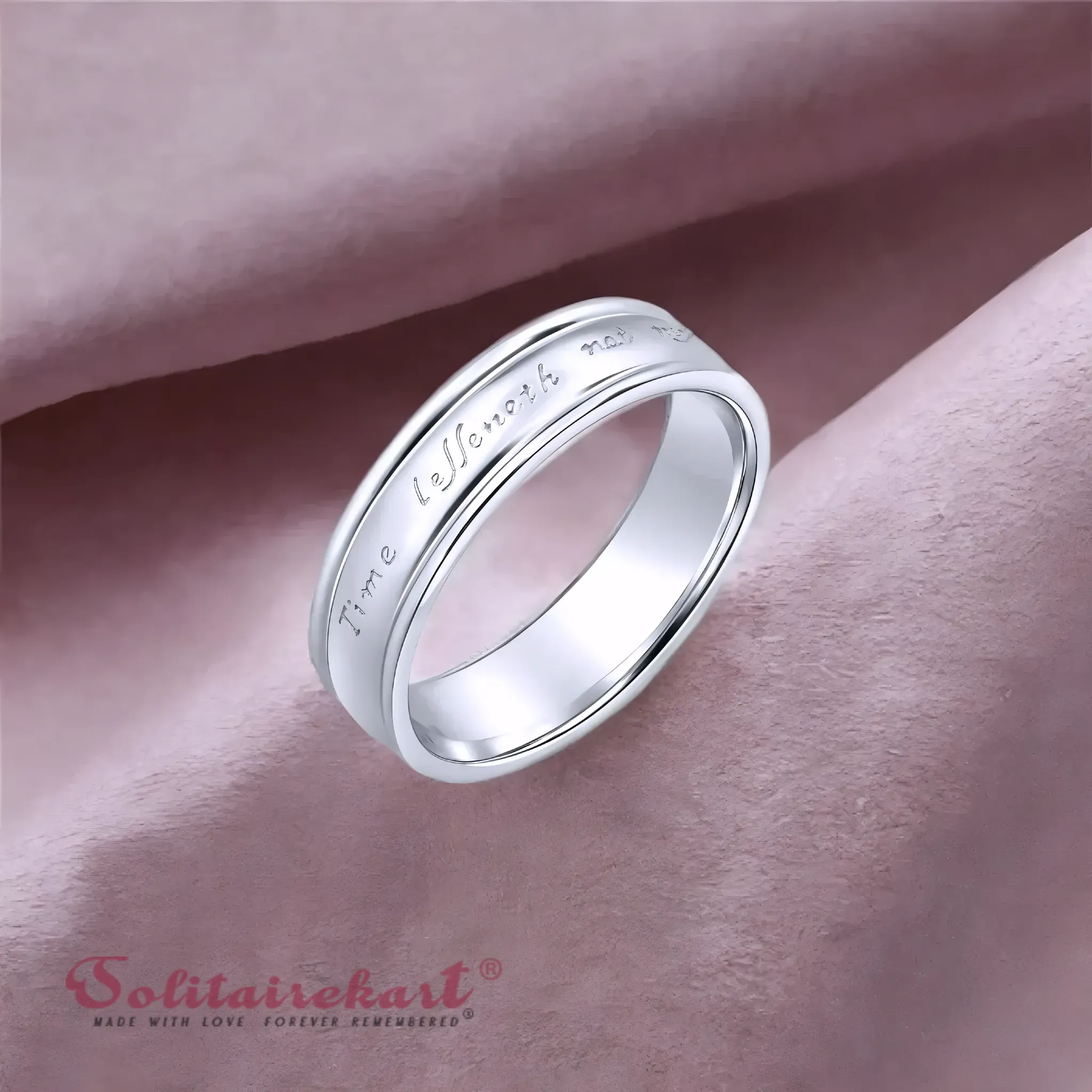 Solitairekart Platinum Band Ring 6.85 gm Weight For Unisex.