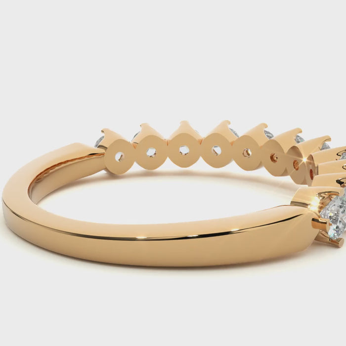 0.57 Carat HI Color VS1 Clarity Diamond Studded Natural Diamond Ring.