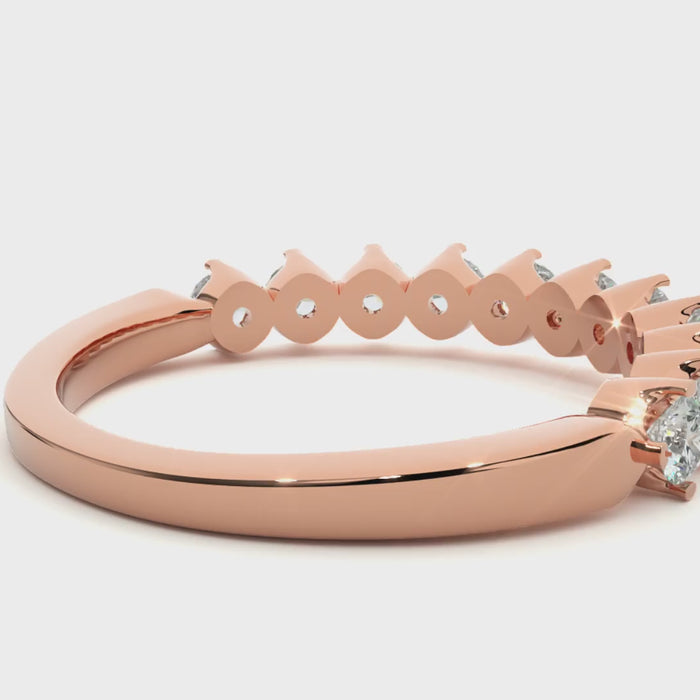 0.57 Carat HI Color VS1 Clarity Diamond Studded Natural Diamond Ring.