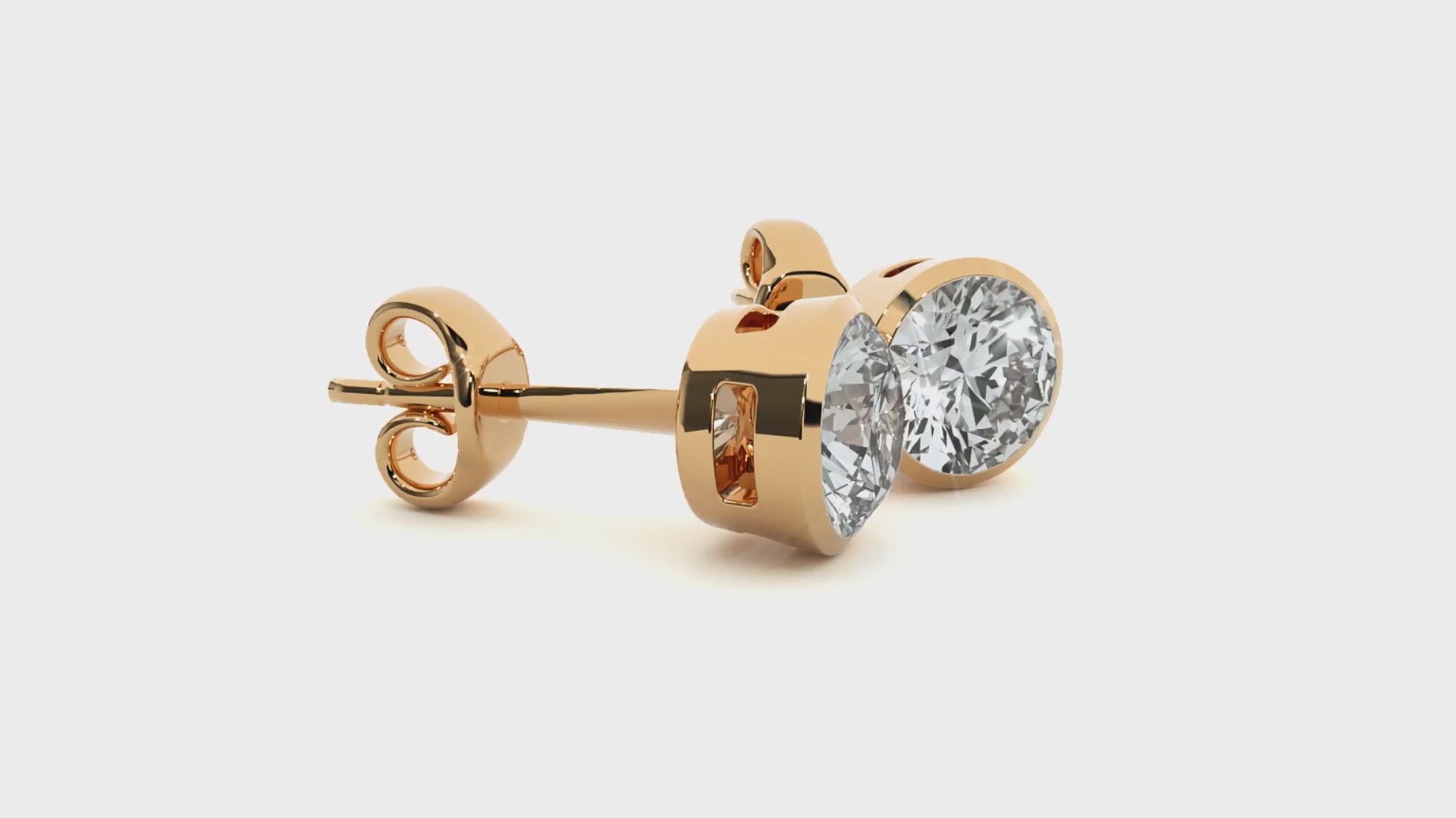 1.18 Carat G Color VS1 Clarity Diamond Studded Natural Diamond Studs Earrings.