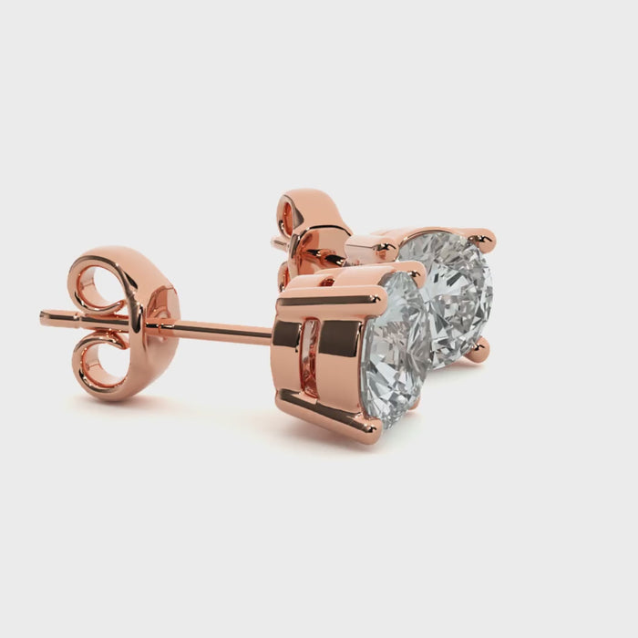 0.94 Carat G Color VS1 Clarity Diamond Studded Natural Diamond Studs Earrings.
