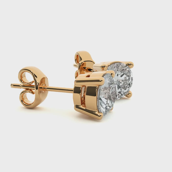 0.94 Carat G Color VS1 Clarity Diamond Studded Natural Diamond Studs Earrings.