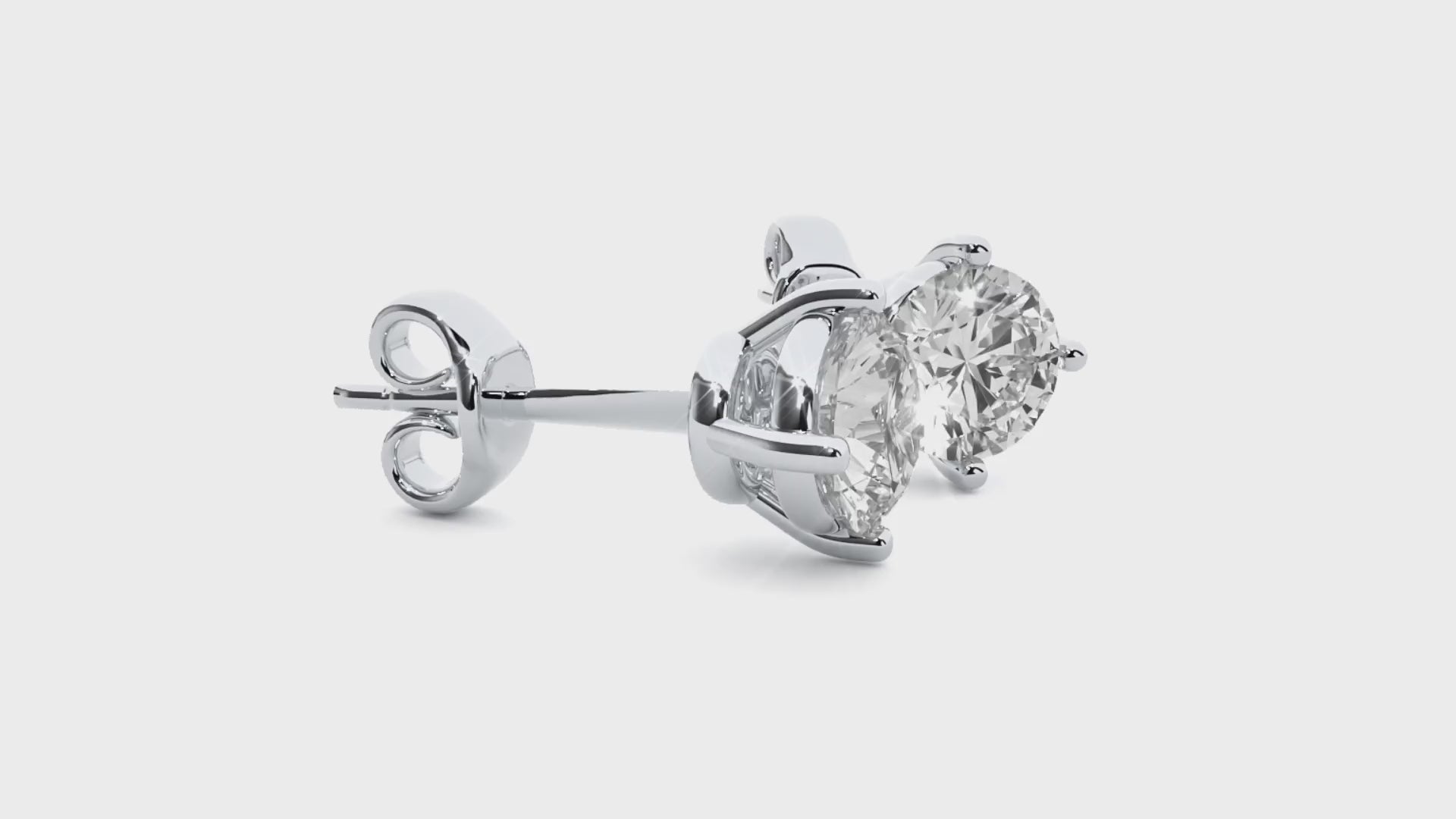 1.05 Carat G Color VS1 Clarity Diamond Studded Natural Diamond Studs Earrings.