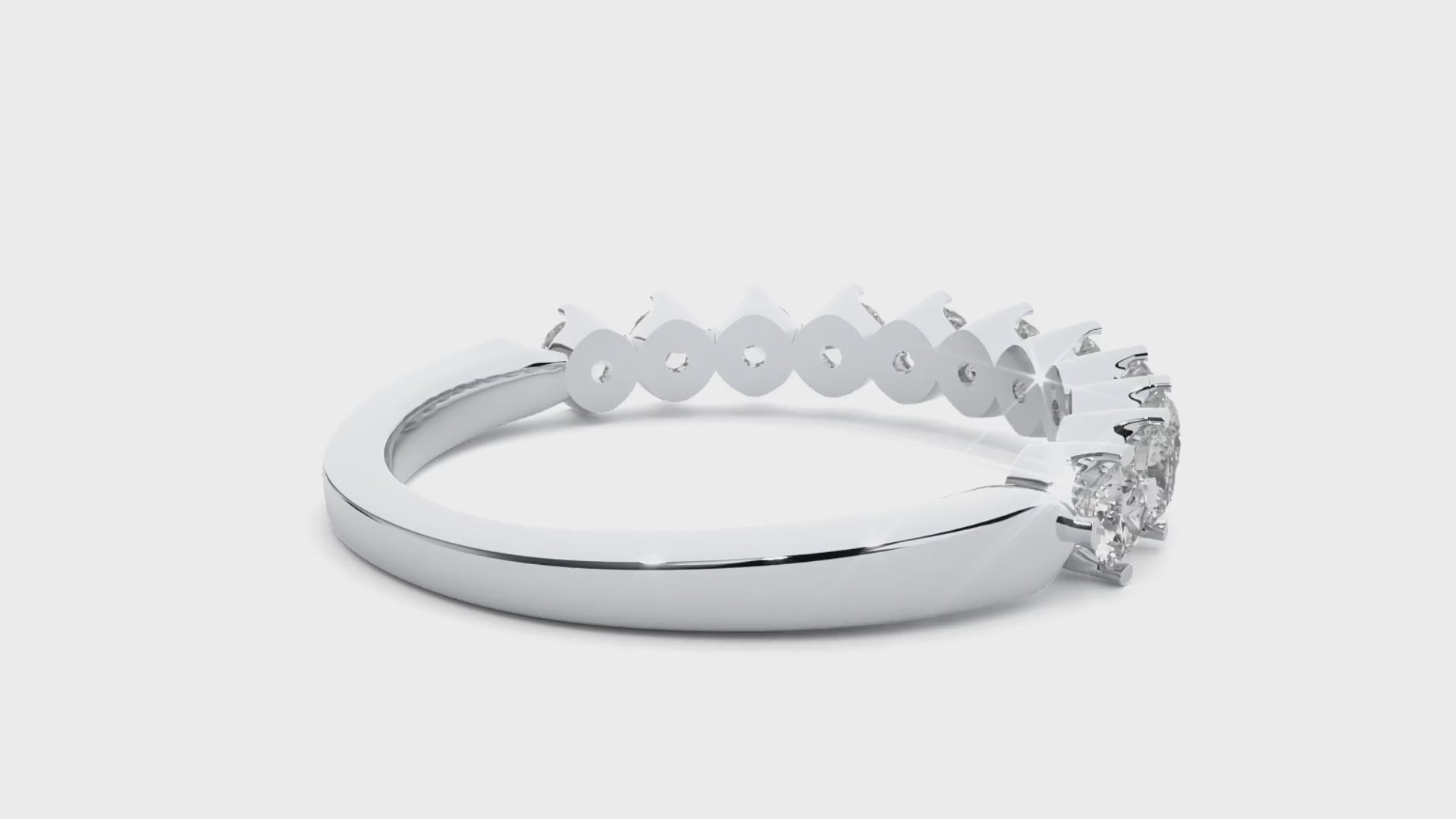 0.57 Carat HI Color VS1 Clarity Diamond Studded Natural Diamond Ring.