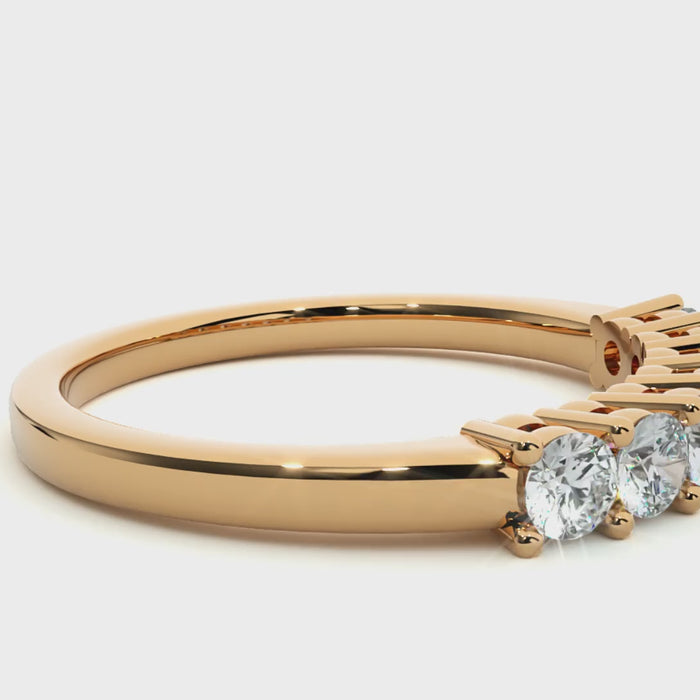 0.52 Carat HI Color VS1 Clarity Diamond Studded Natural Diamond Ring.