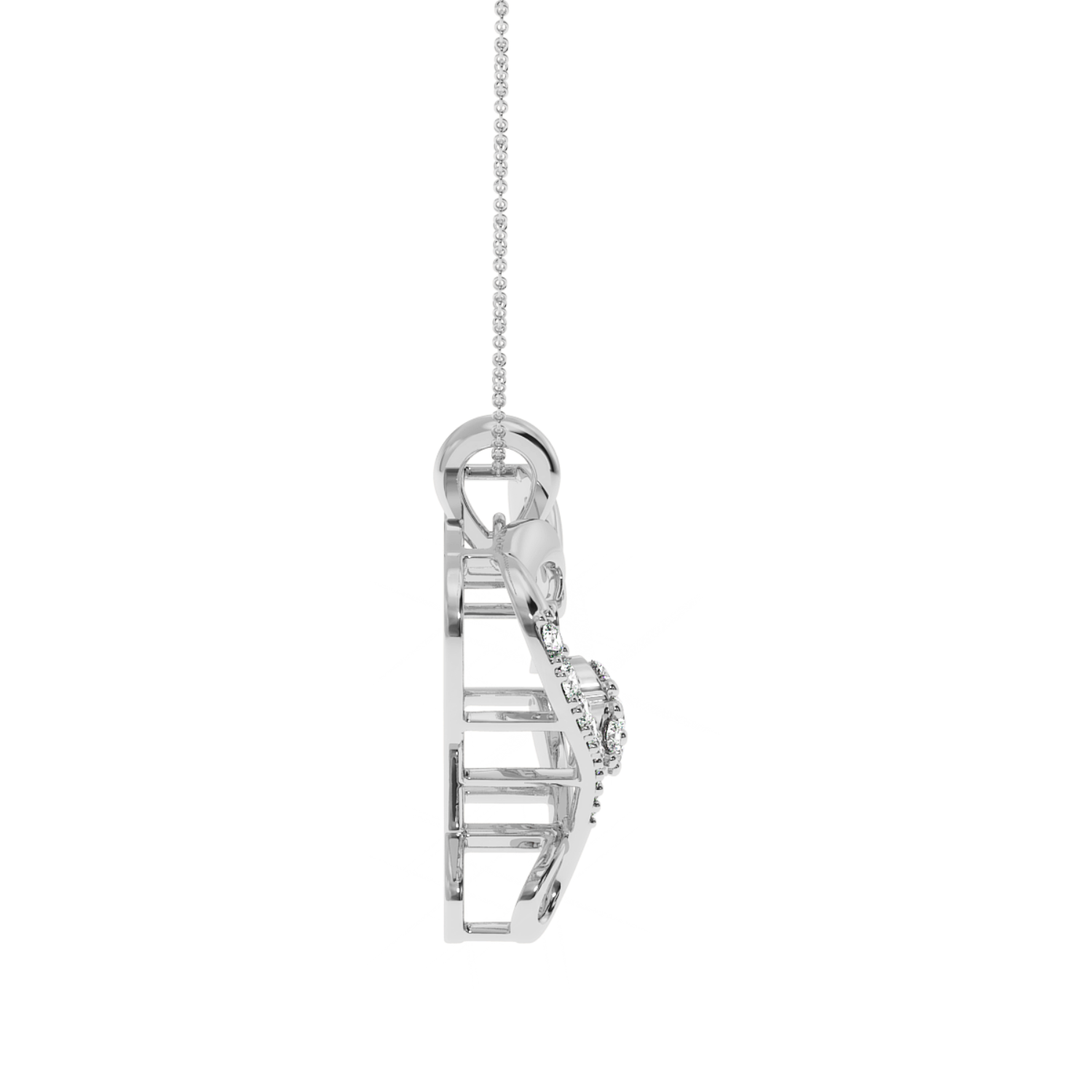 0.21 Carat Heart Shape Natural Diamond Love Pendant